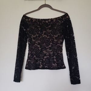 NWT BCBGMaxAzria Lace Peplum Top